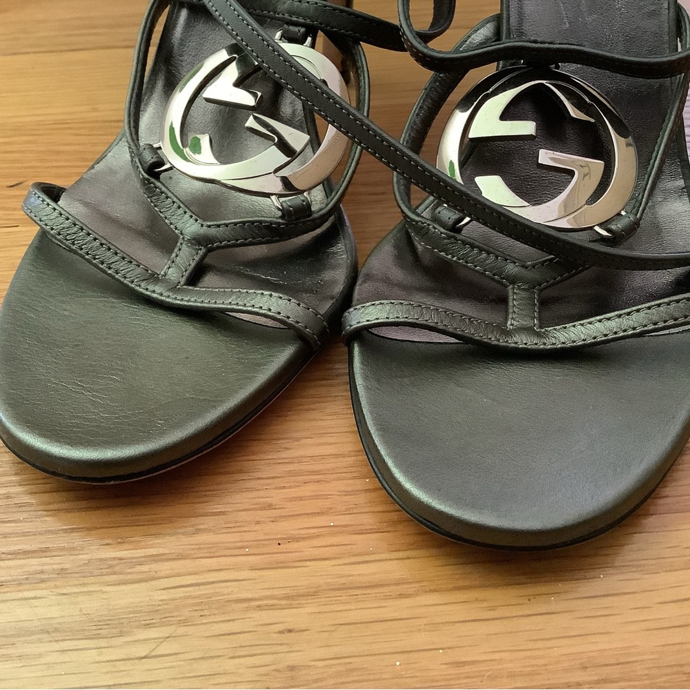 Gucci Strappy Leather Heels - Picture 9 of 12